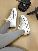ALLSTAR PLATAFORMA COURO ECOLÓGICO BRANCO