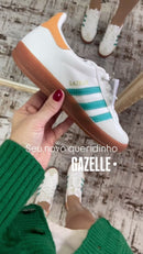 AD GAZELLE BRANCO/VERDE-LARANJA