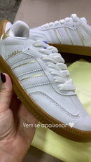 SAMBA BRANCO FITA OURO